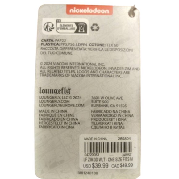 Loungefly Gir Pizza 3D Zip Wallet - Invader Zim - Picture 8 of 8